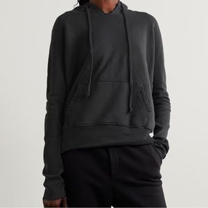 NILI LOTAN Janie Distressed Cotton-Jersey Hoodie. Sz M. NWT.